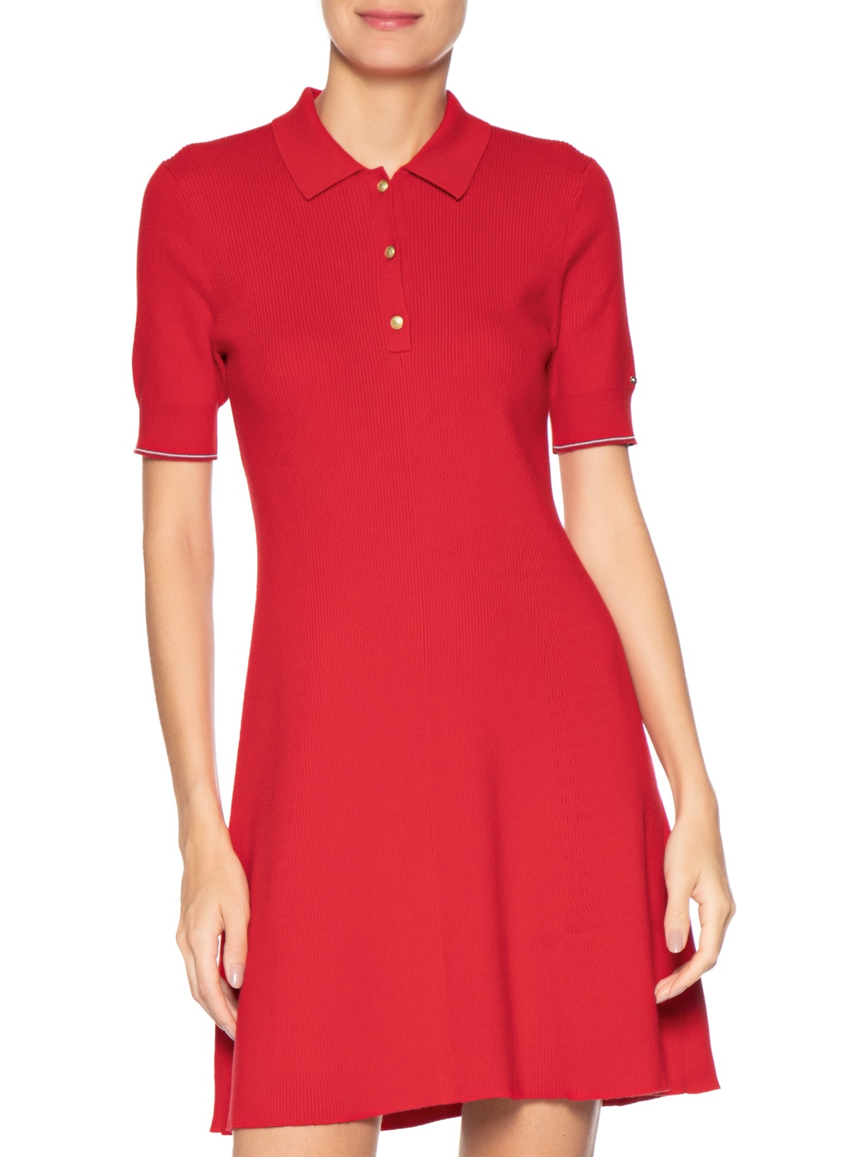 Vestido Polo Vermelho Tommy Hilfiger