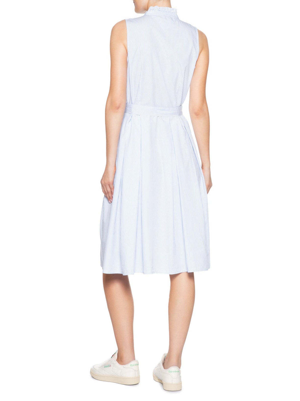 Vestido Poplin Frill Azul Tommy Hilfiger