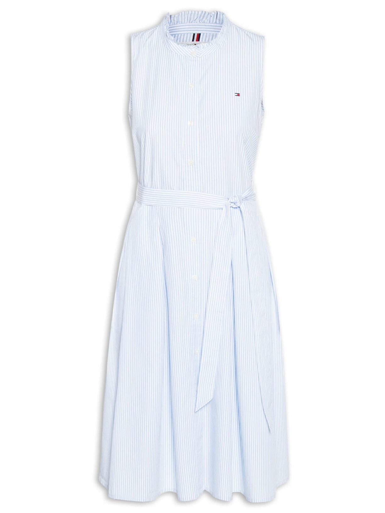 Vestido Poplin Frill - Azul
