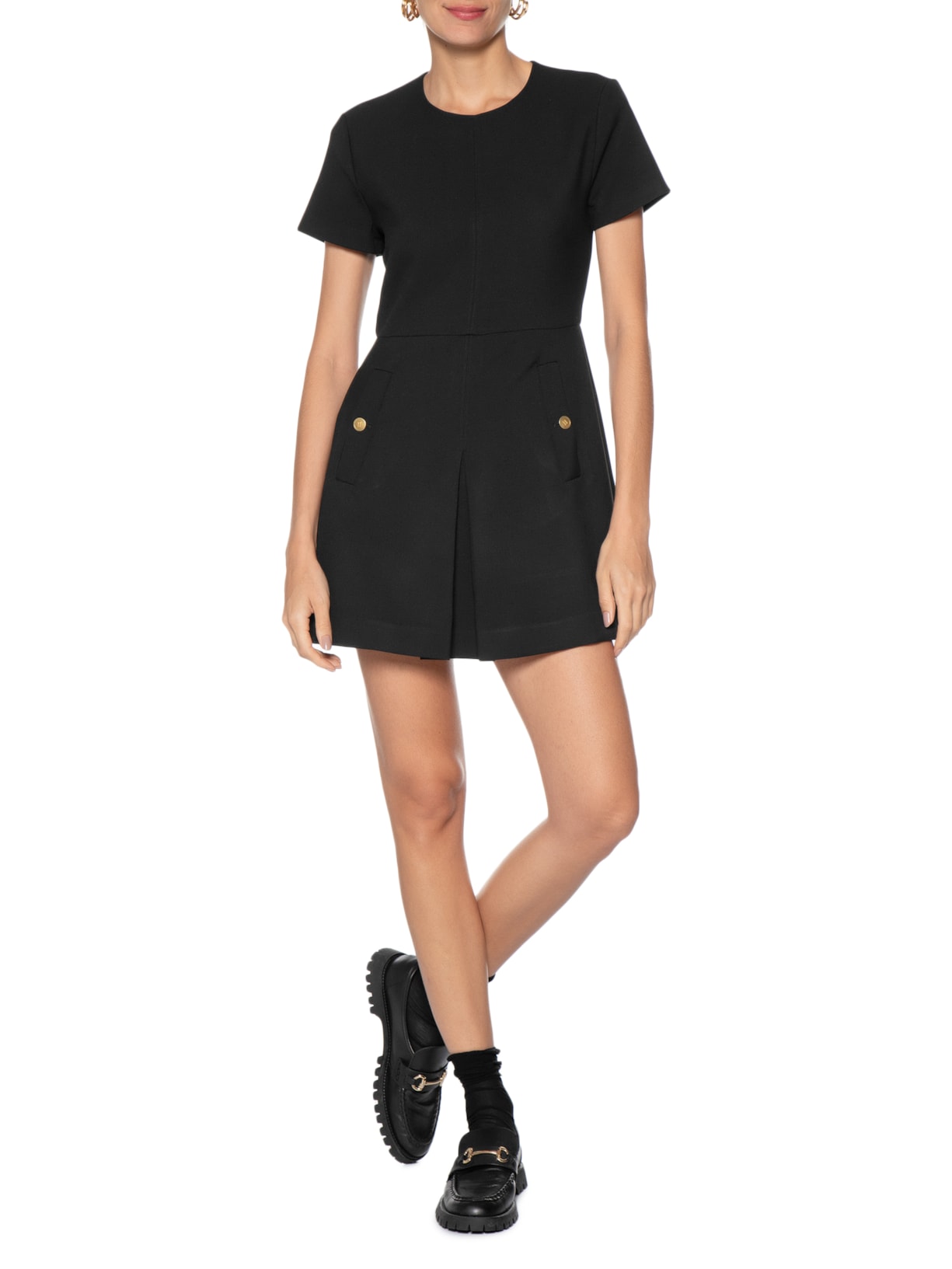 Vestido Punto Mini Preto Tommy Hilfiger