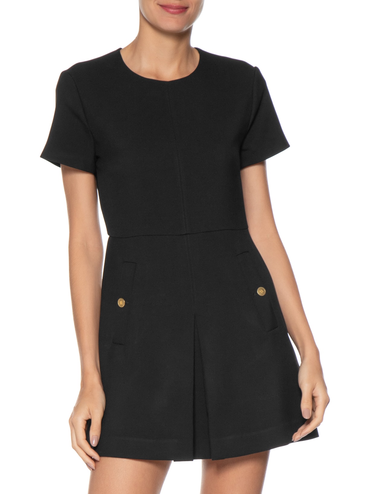 Vestido Punto Mini Preto Tommy Hilfiger