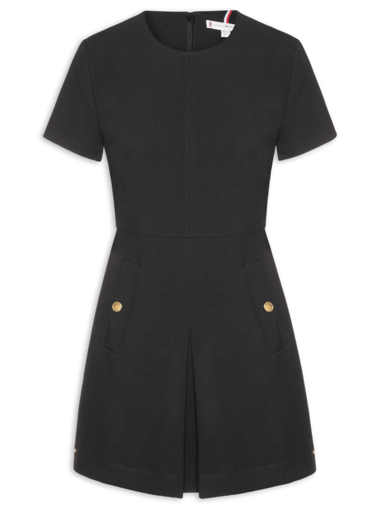 Vestido Punto Mini Preto Tommy Hilfiger