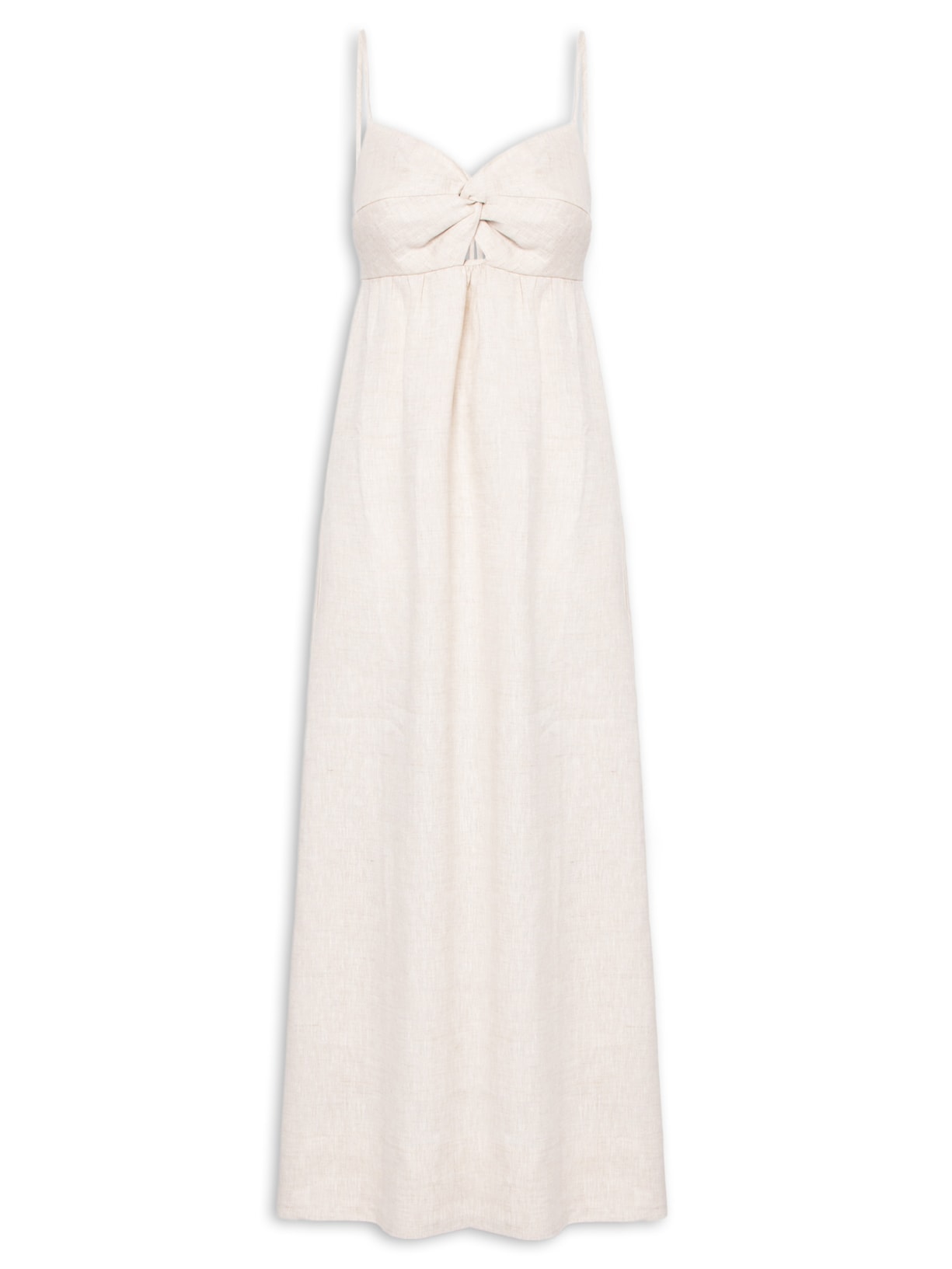 Vestido Puro Linho Natural Off White Animale