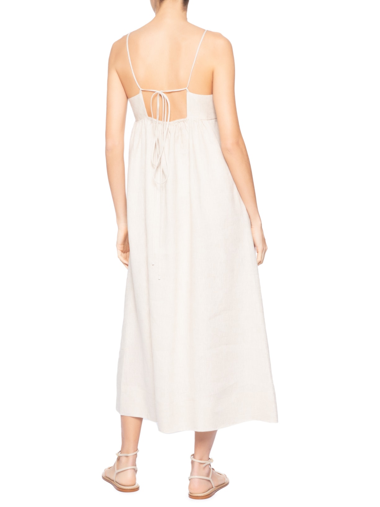 Vestido Puro Linho Natural Off White Animale