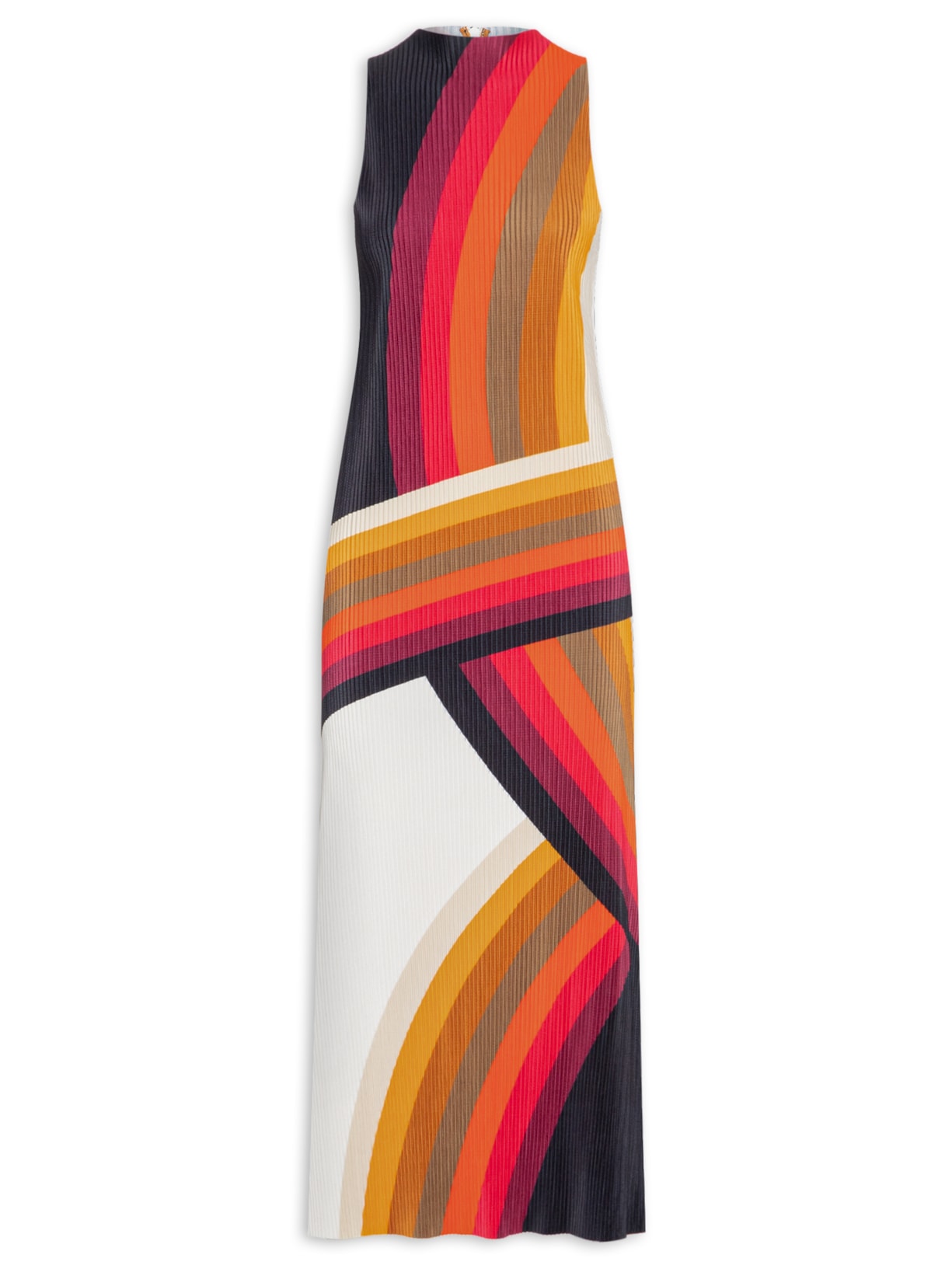 Vestido Raglan Plisse Onda - Branco