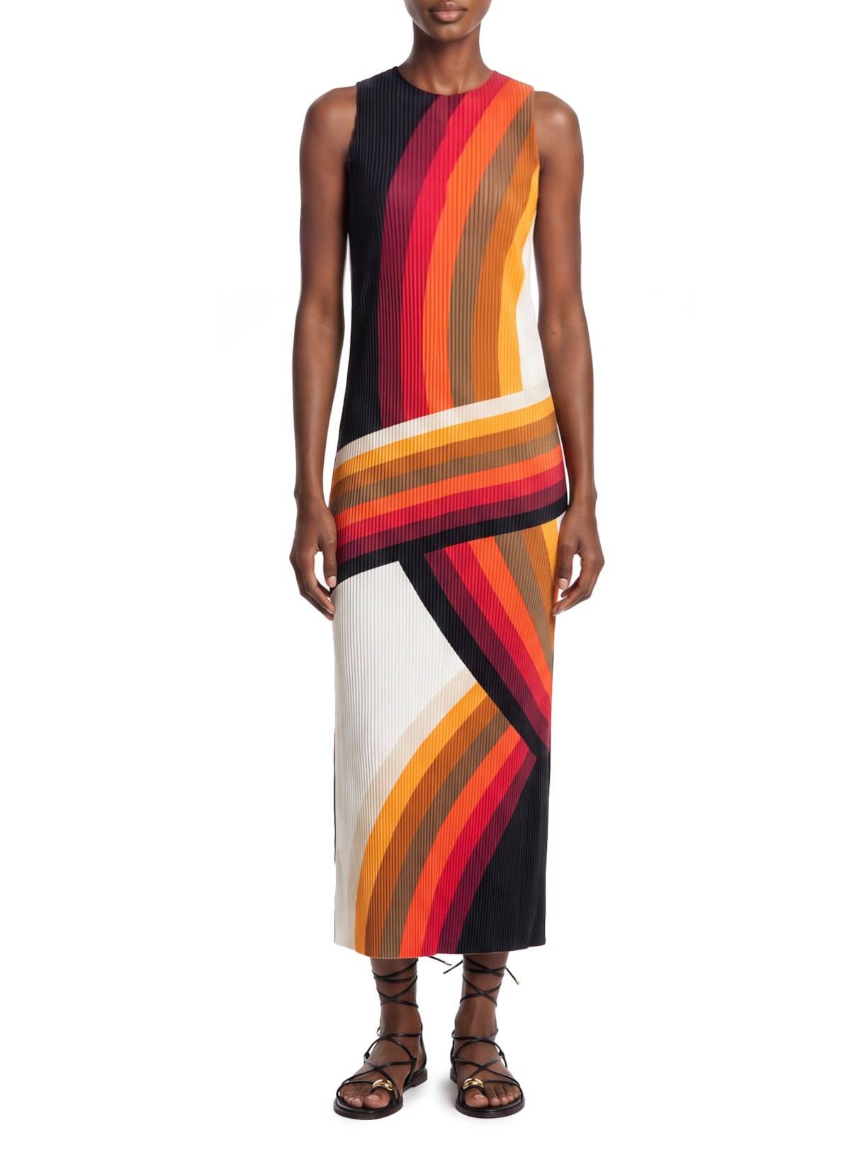 Vestido Raglan Plisse Onda Branco Osklen