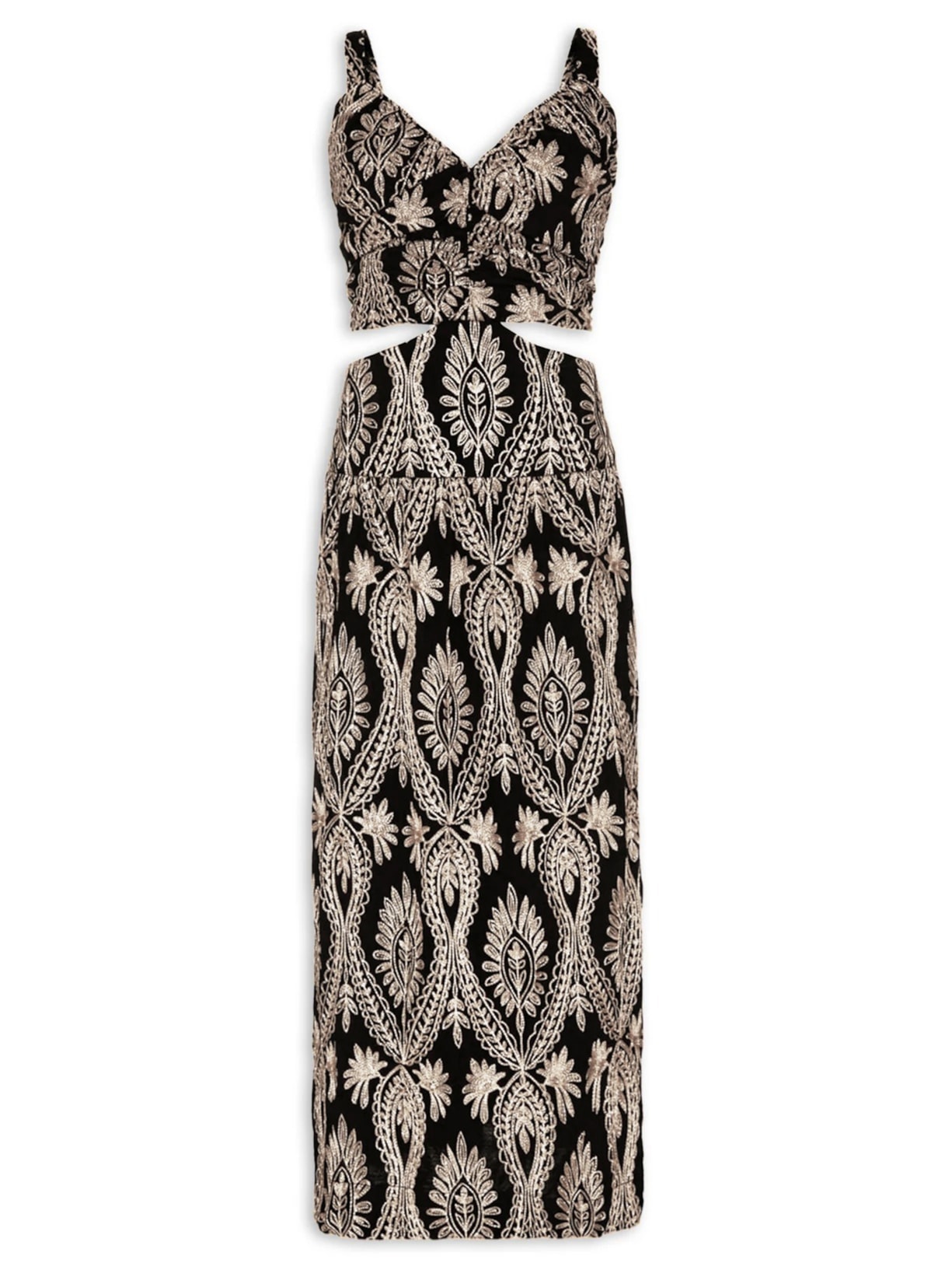 Vestido Rajasthan Preto Mixed