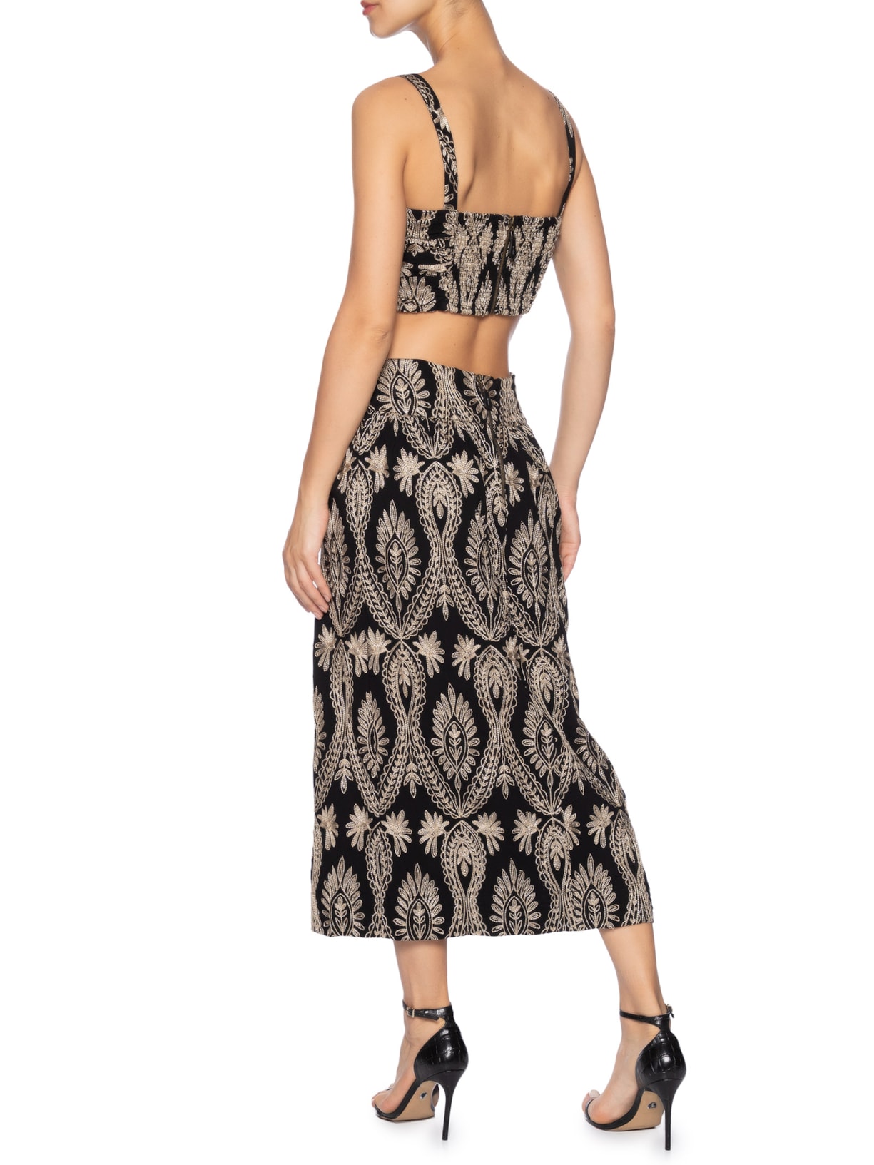 Vestido Rajasthan Preto Mixed