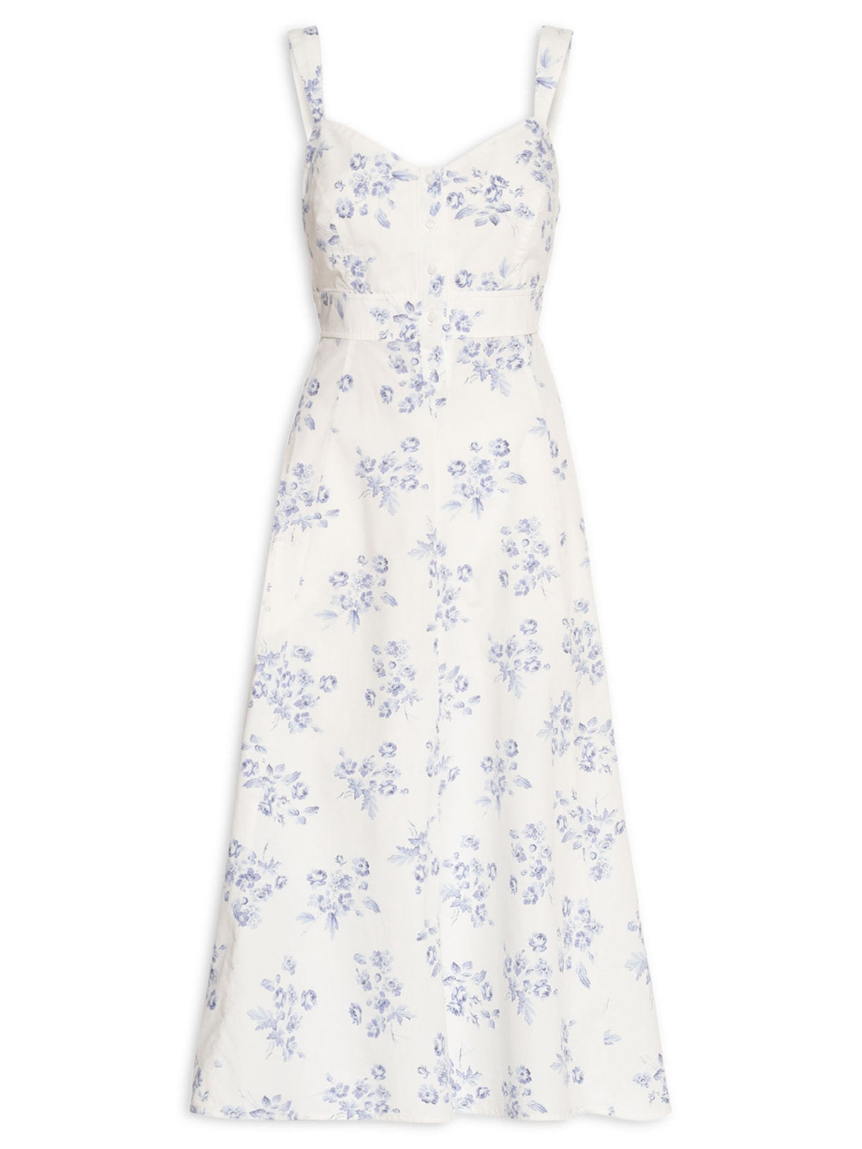 Vestido Ravina Sl Midi Dress - Branco