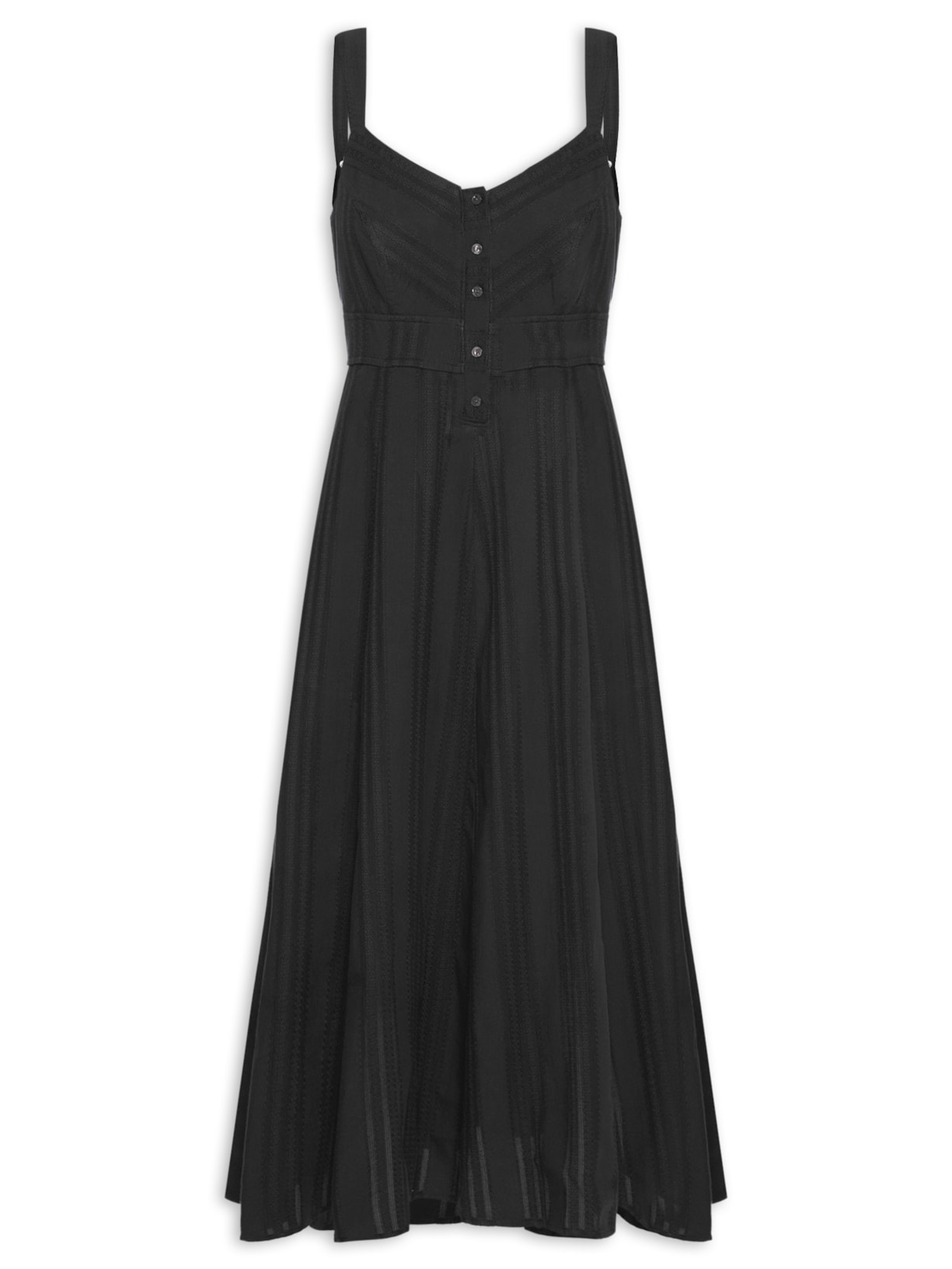 Vestido Ravina Sl Midi Dress - Preto