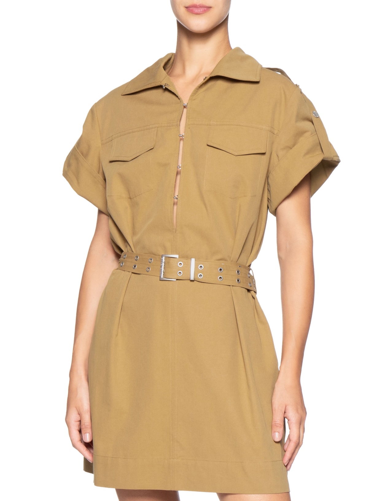 Vestido Rebite Com Botão – Marrom Animale Jeans