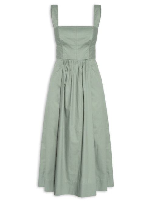 Vestido Recorte Busto - Verde