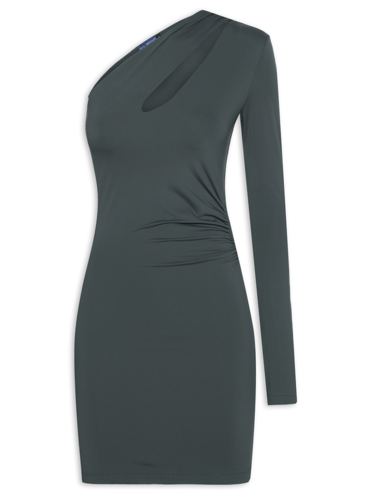 Vestido Recorte Chumbo - Cinza