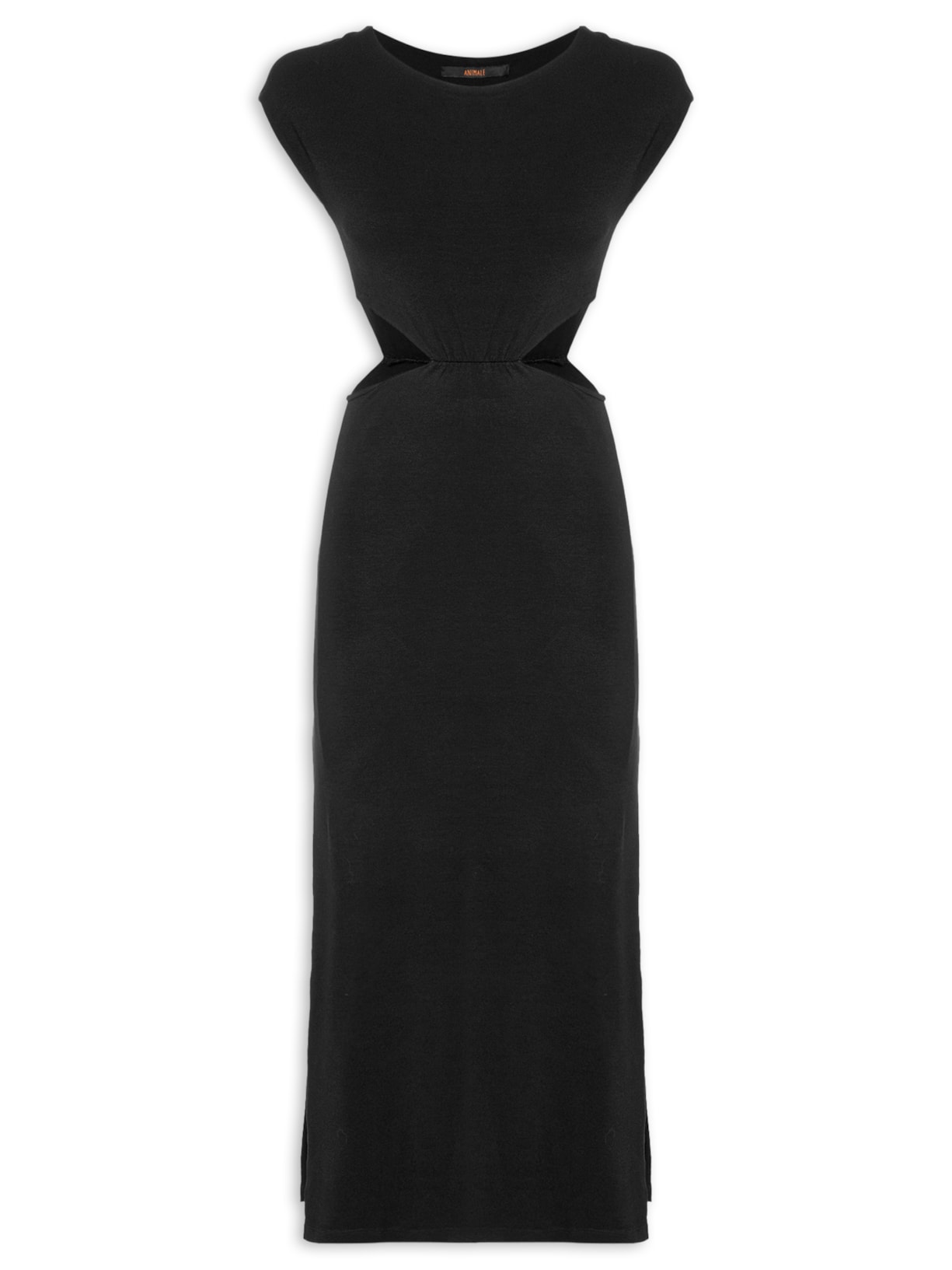 Vestido Recorte Lateral – Preto Animale