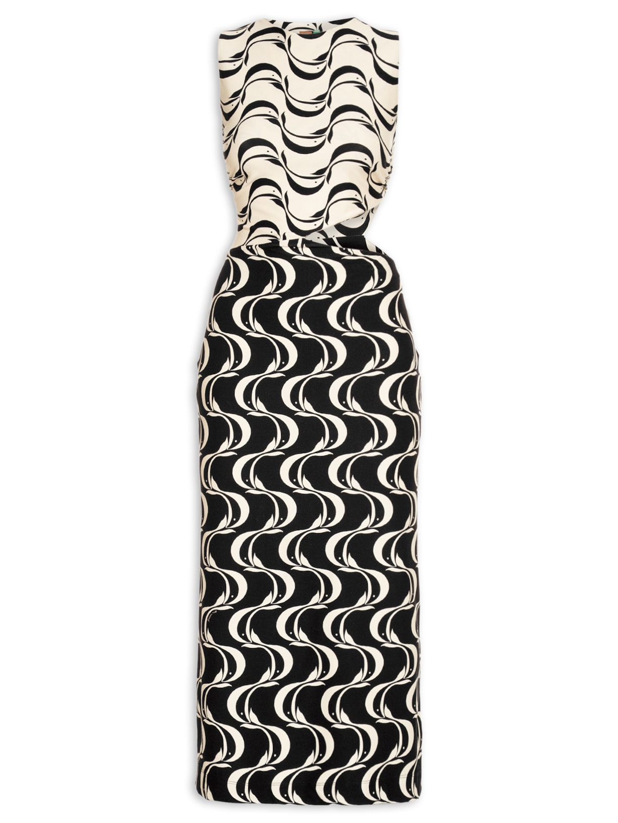 Vestido Recorte Peixe Copa - Preto