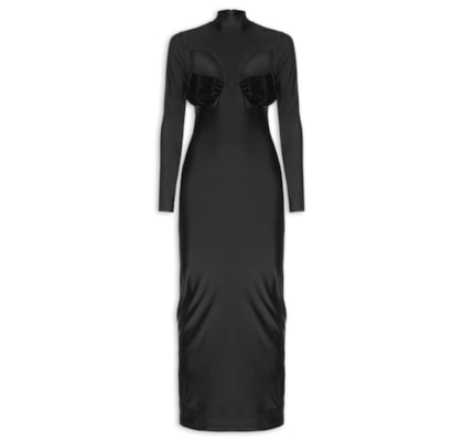 Vestido Recorte - Preto