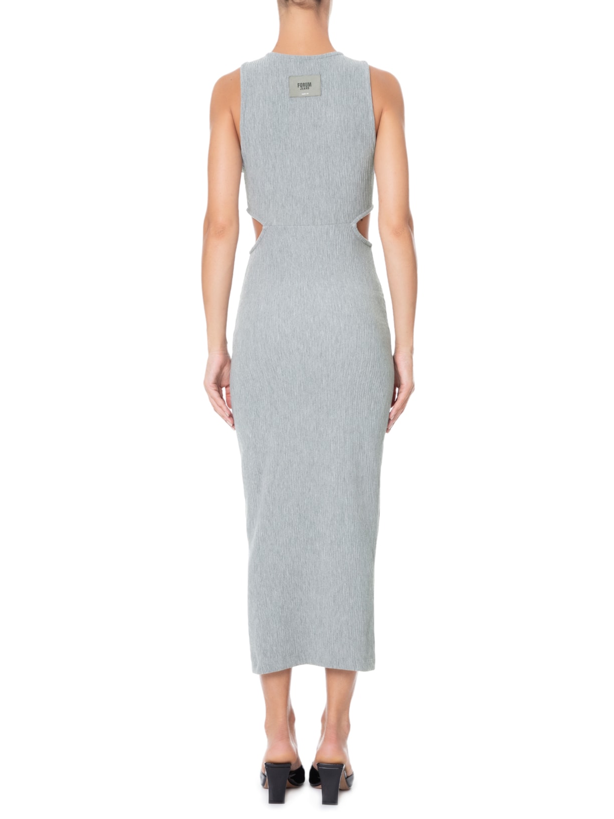 Vestido Recortes Cinza Forum