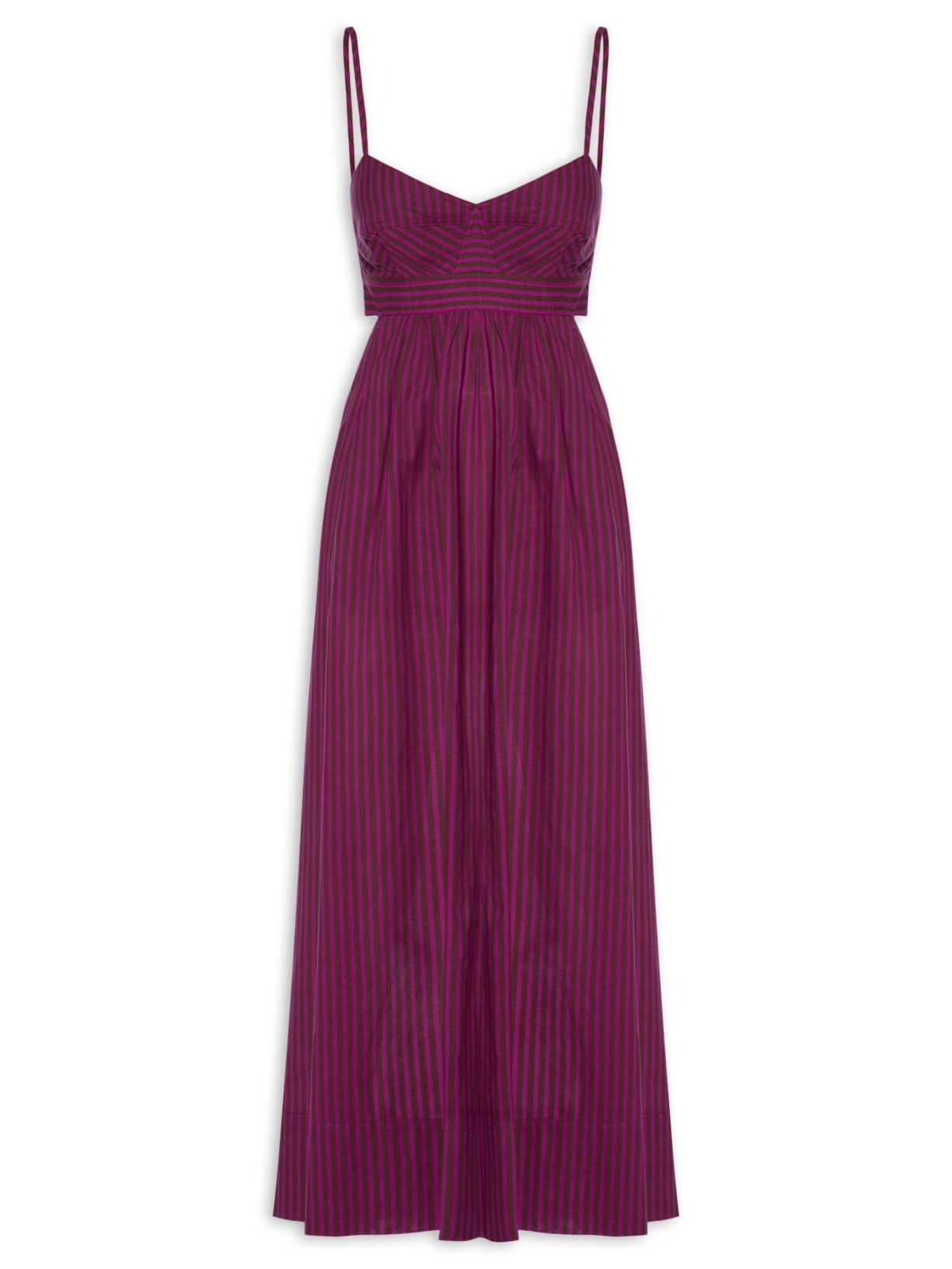 Vestido Recortes Listrado – Rosa Animale