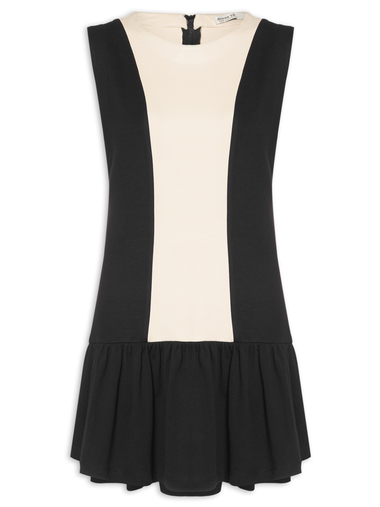 Vestido Recortes - Preto