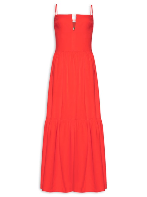 Vestido Recortes - Vermelho