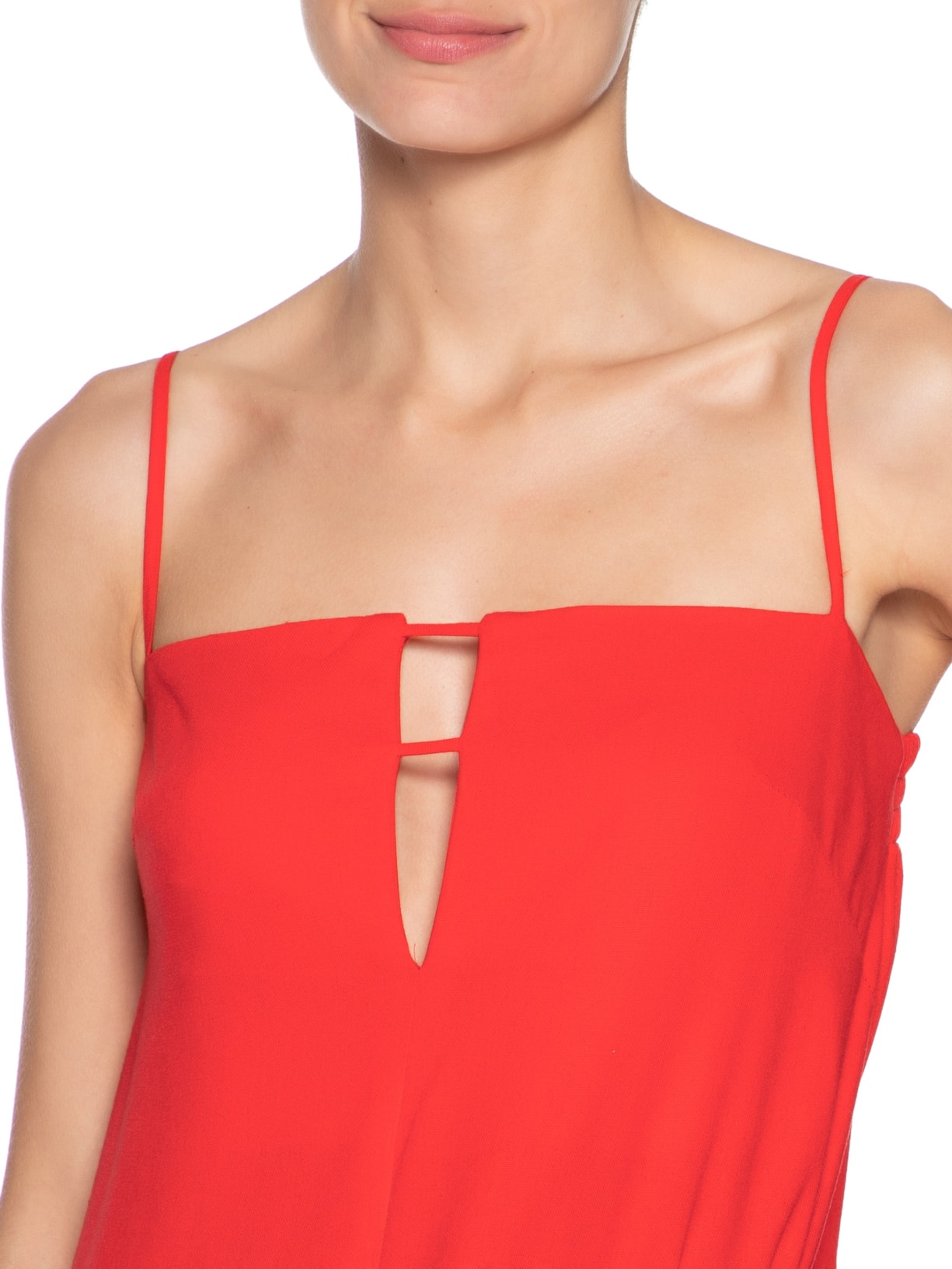 Vestido Recortes Vermelho Farm