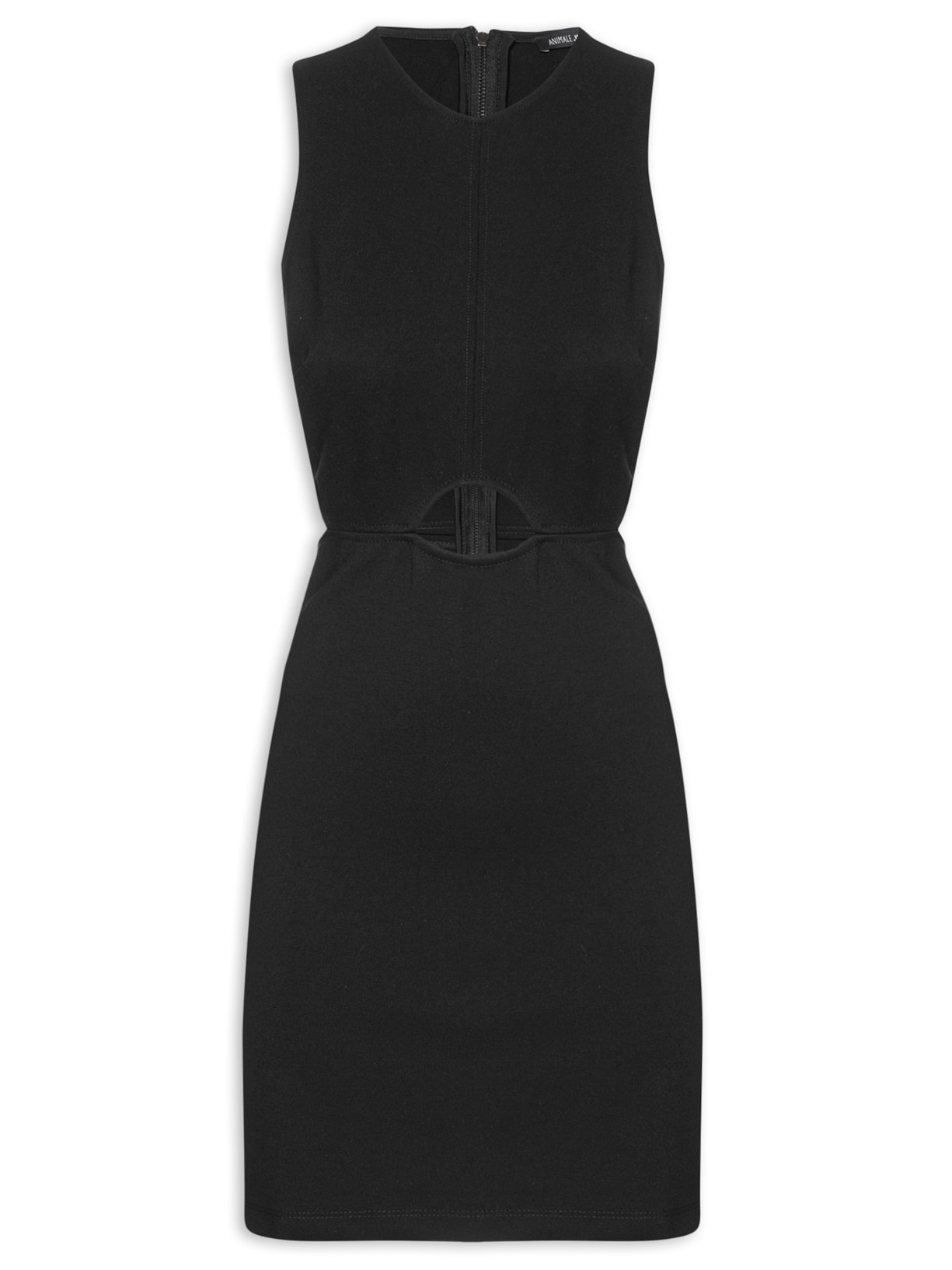 Vestido Regata Curto Aberturas - Preto