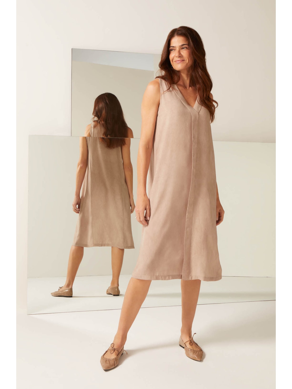 Vestido Regata Midi Fendi Carine Yogini