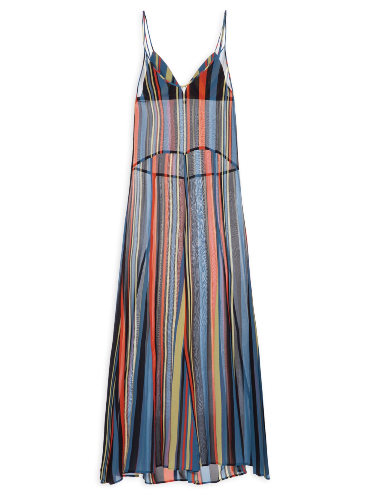 Vestido Regata Mix Est Speed Stripe Azul Animale Jeans