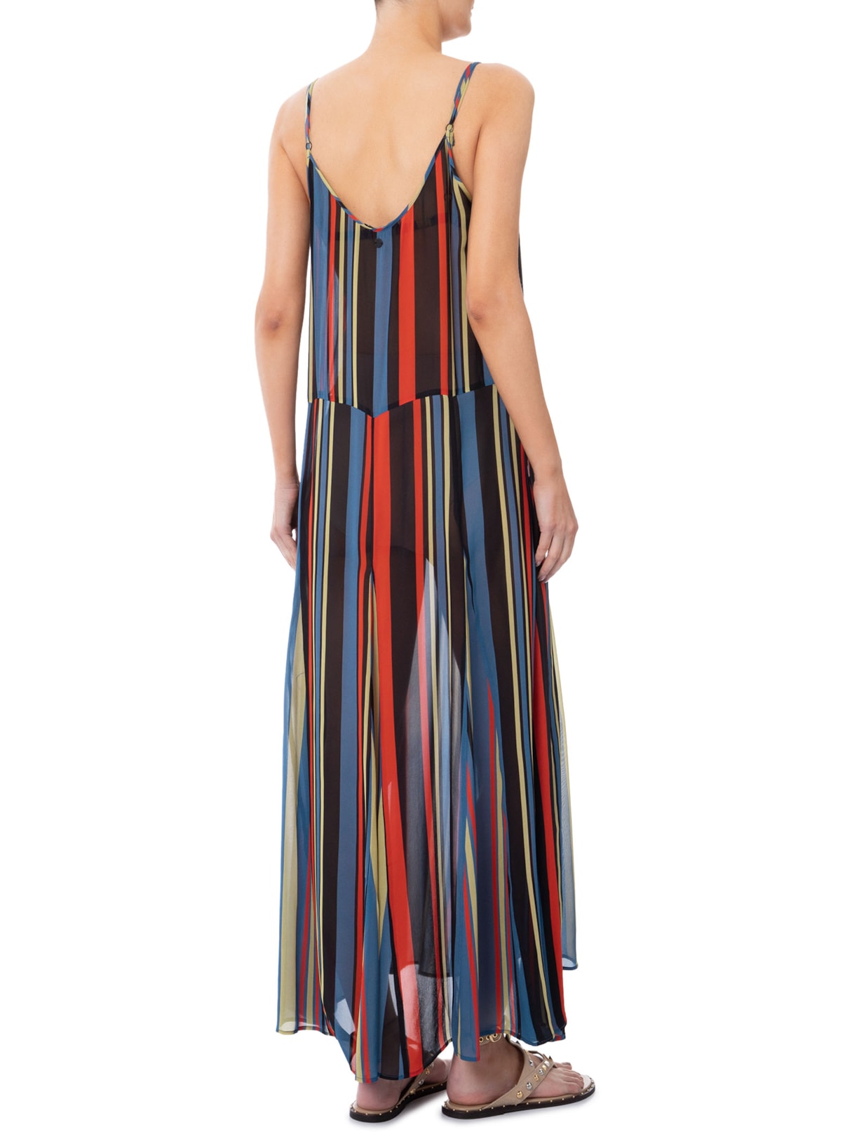 Vestido Regata Mix Est Speed Stripe Azul Animale Jeans
