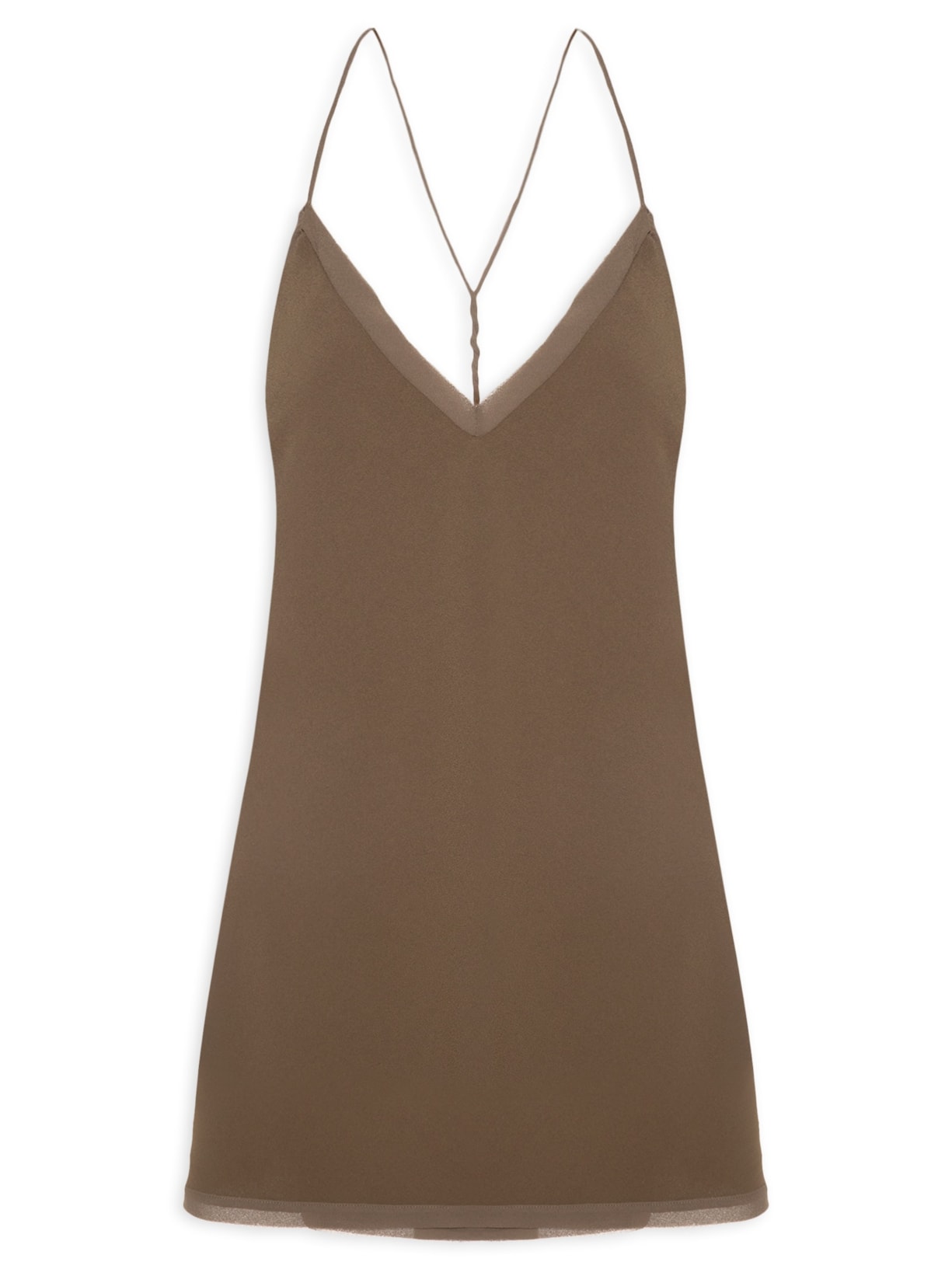 Vestido Regata Nó Marrom Animale Jeans