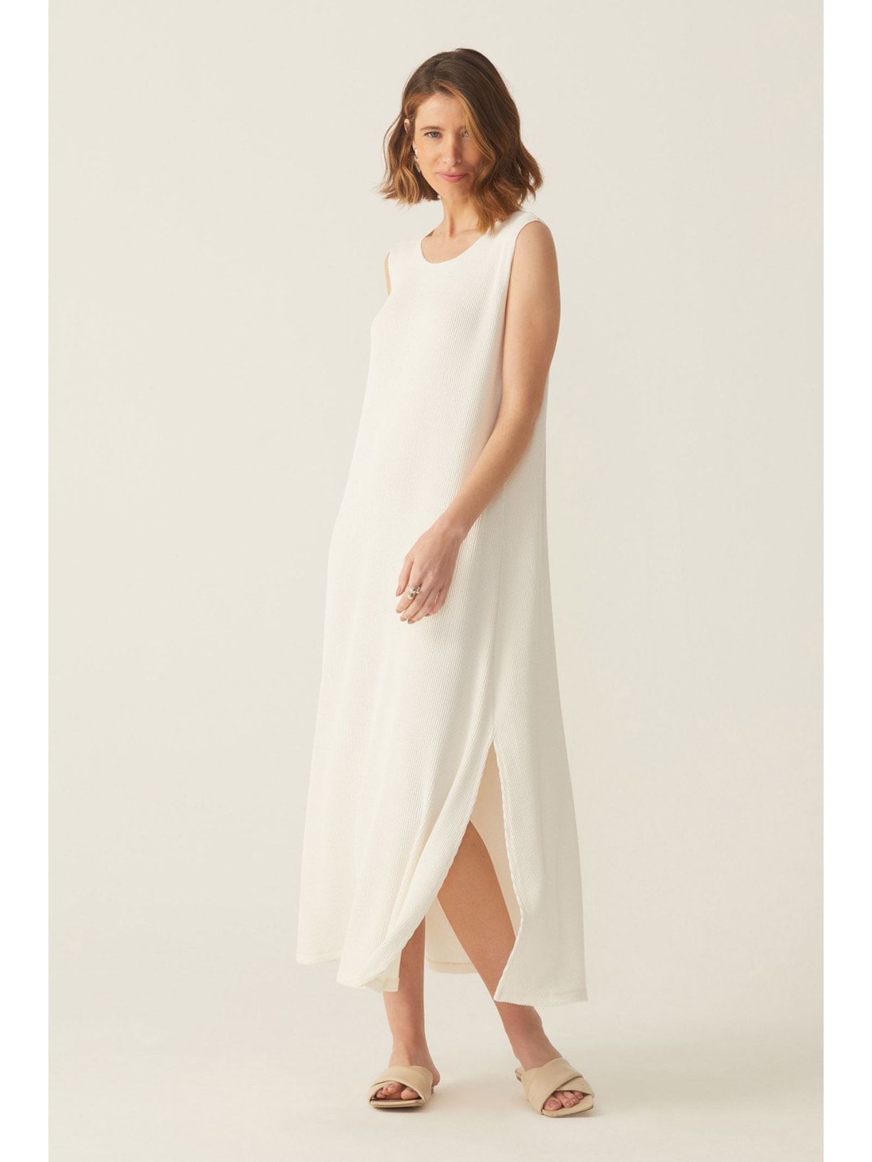 Vestido Regata Off White New Aurea Yogini
