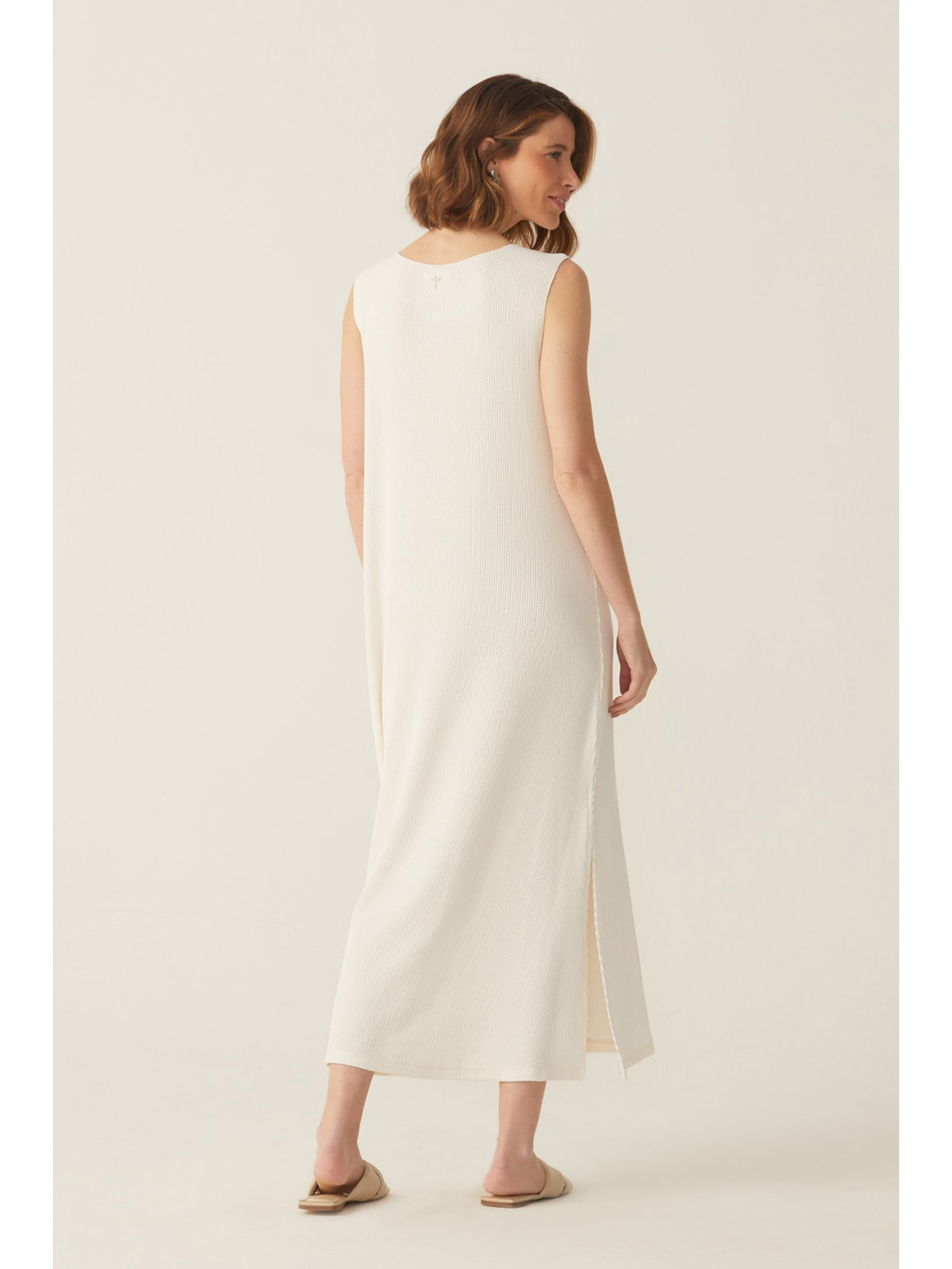 Vestido Regata Off White New Aurea Yogini
