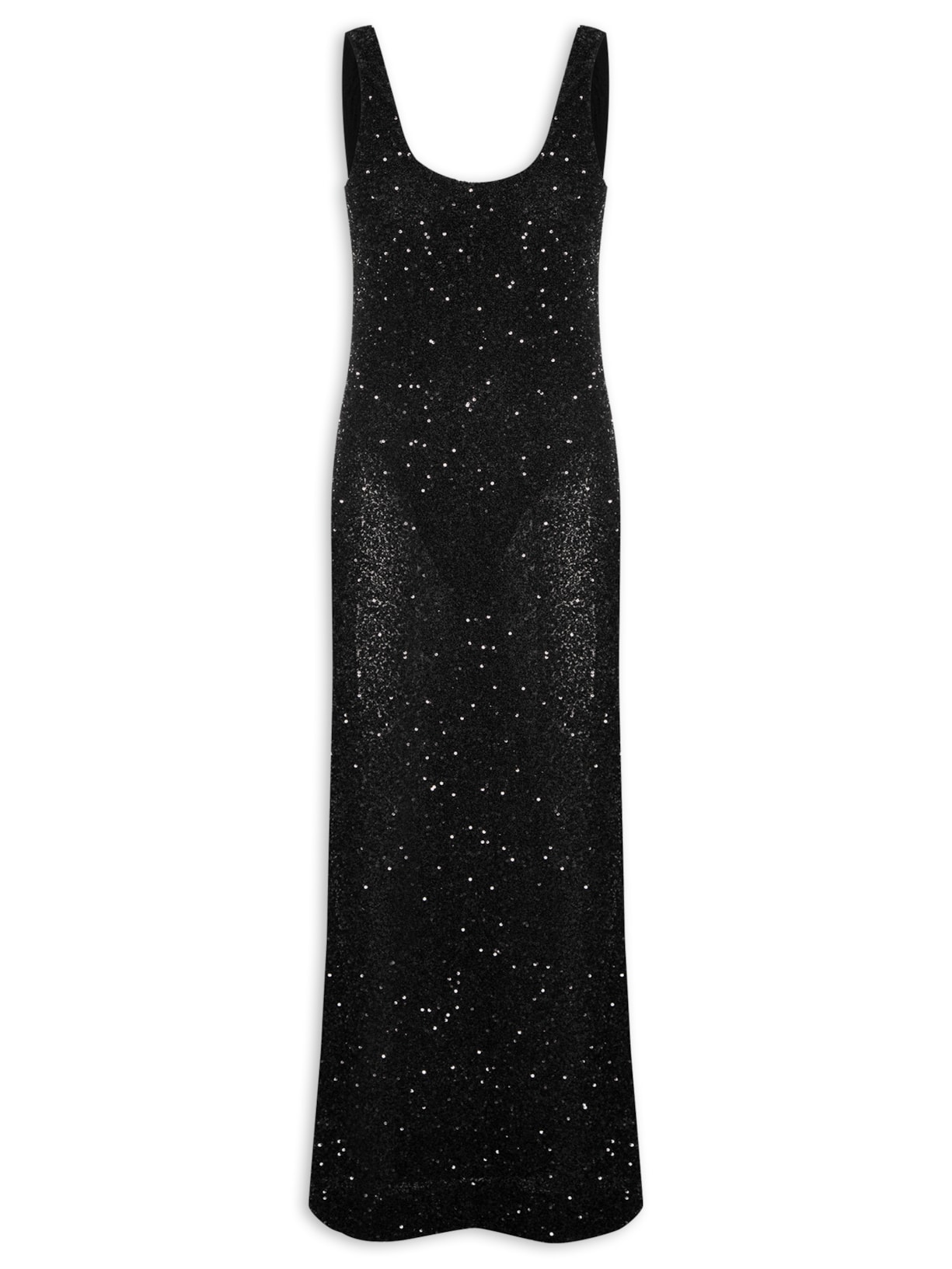 Vestido Regata Paetê - Preto