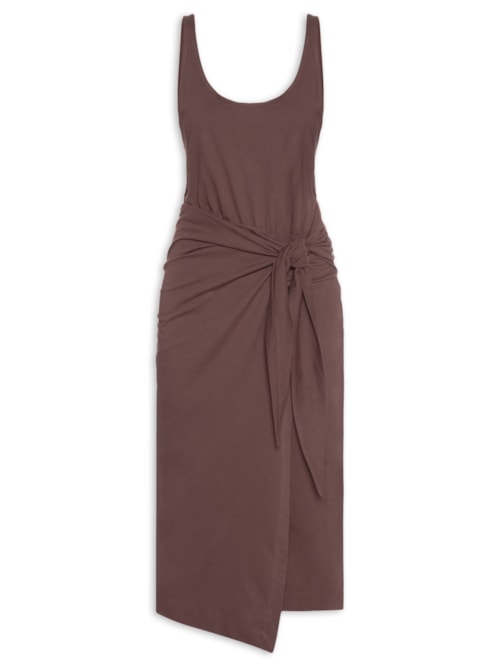 Vestido Regata Pareo - Marrom