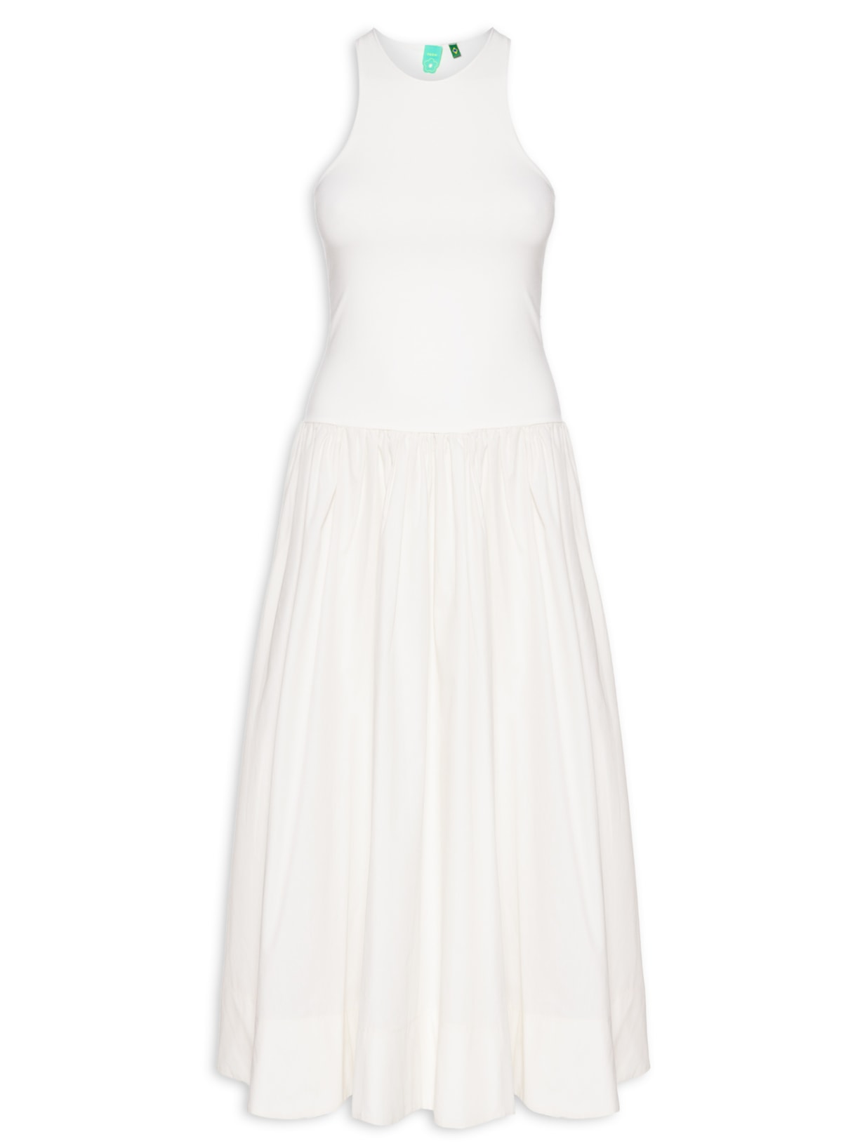 Vestido Regata Saia Godê - Branco