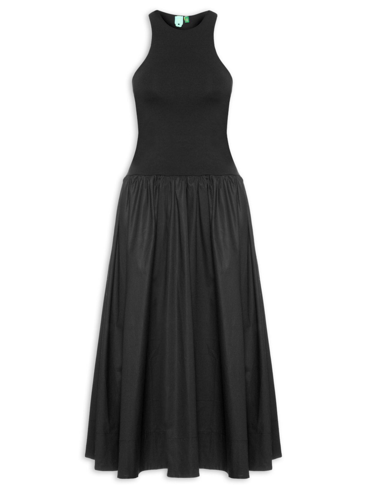 Vestido Regata Saia Godê - Preto