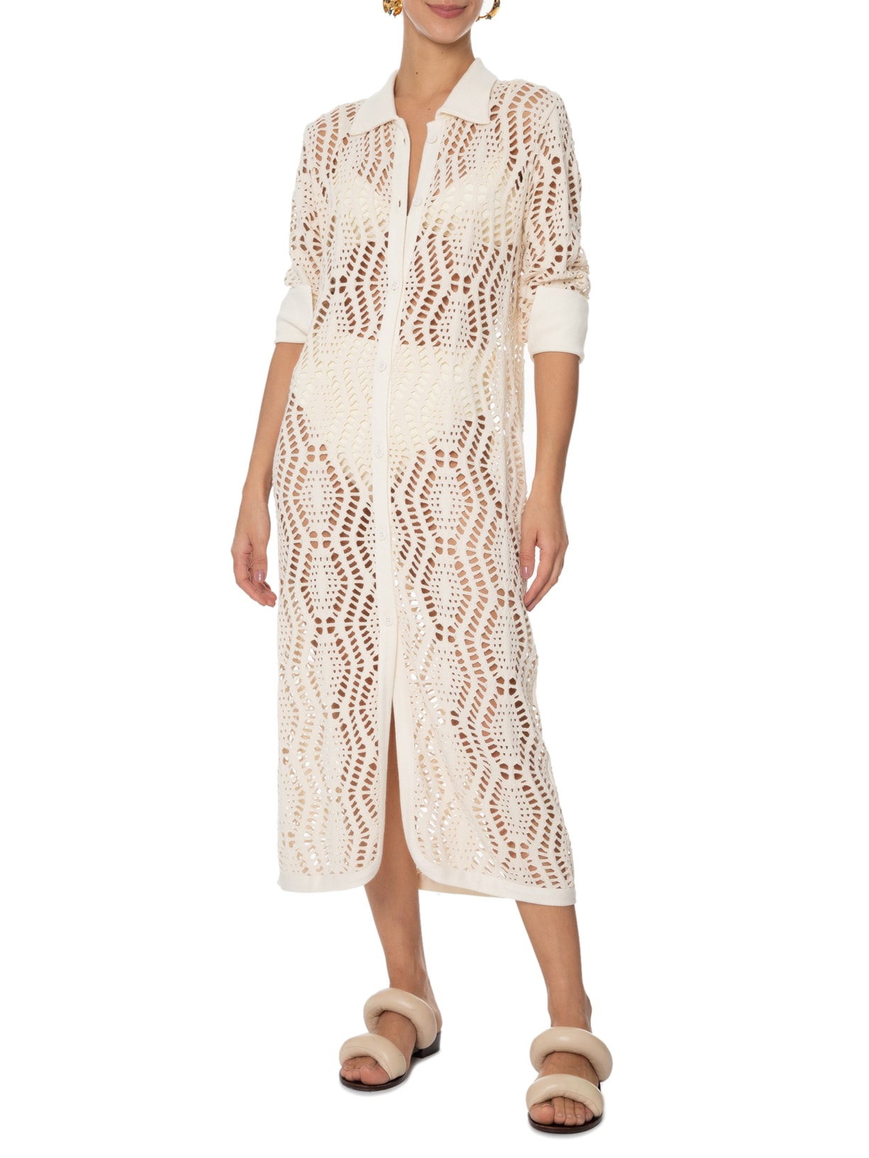 Vestido Regina Off White August Swim