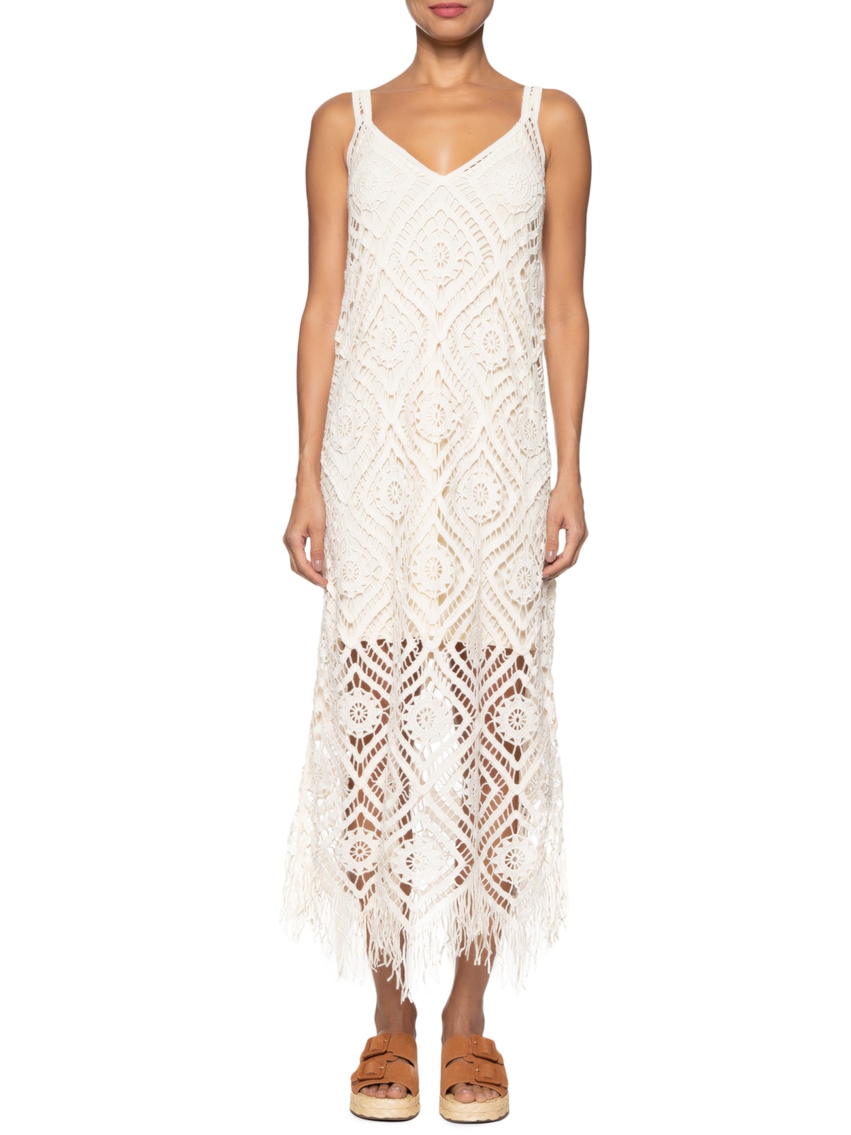 Vestido Renda - Bege
