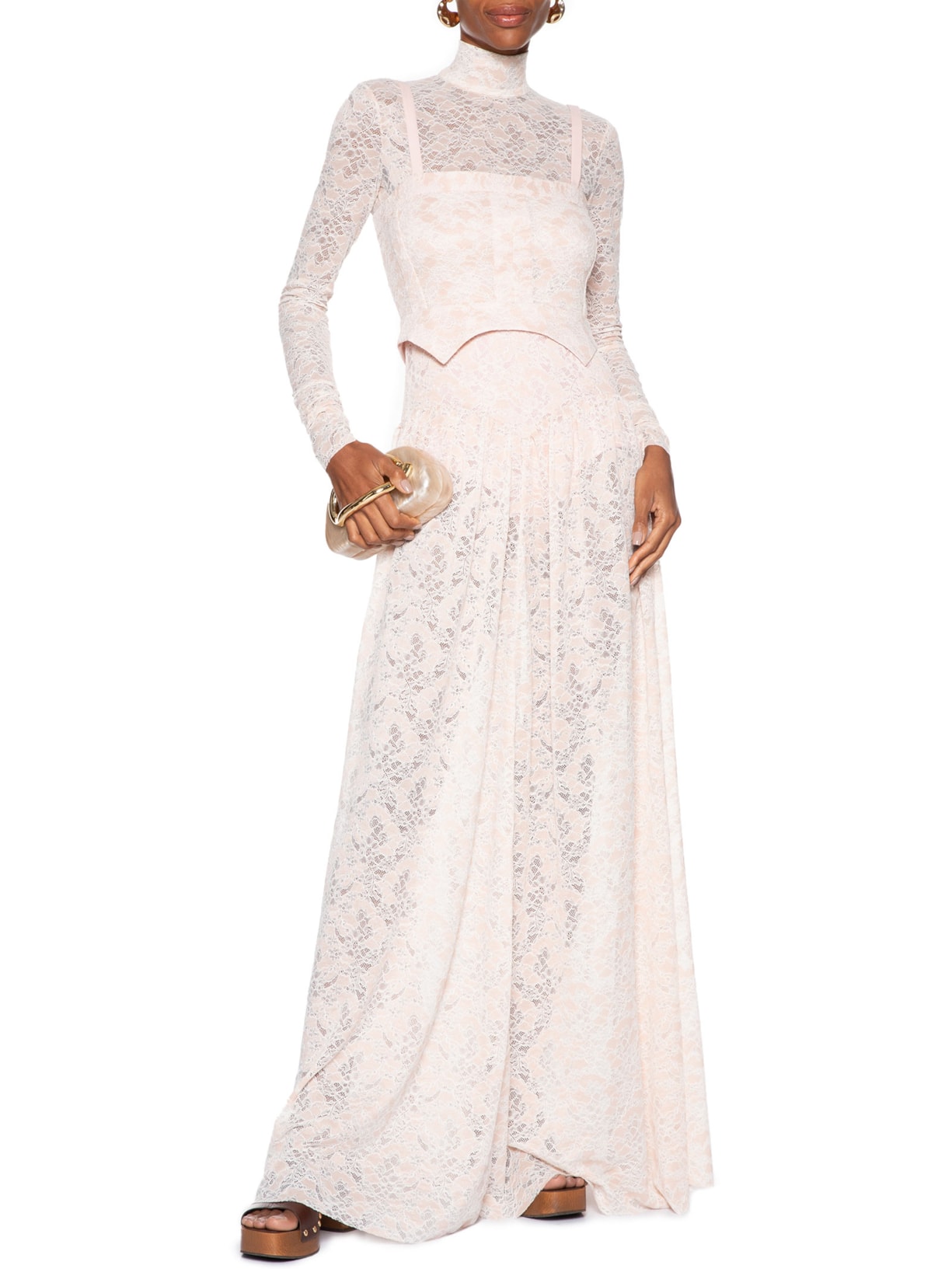 Vestido Renda Chanti Rosa Paula Raia