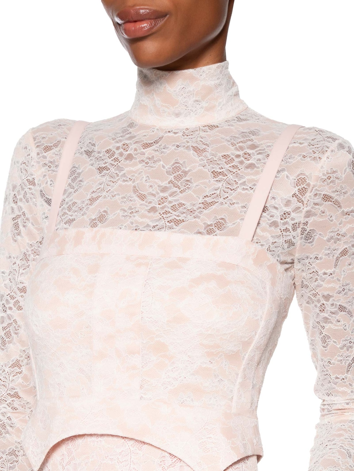 Vestido Renda Chanti Rosa Paula Raia