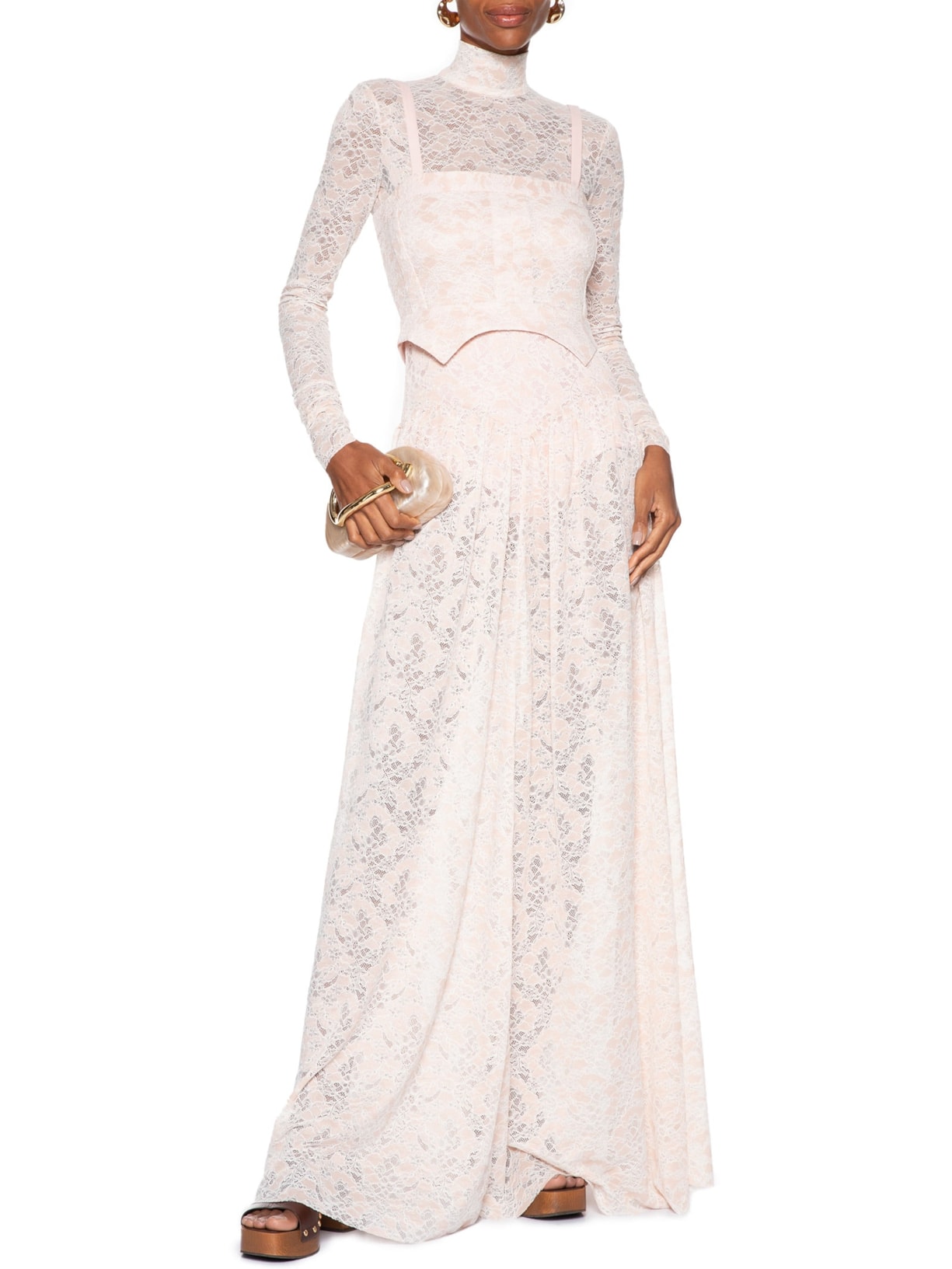 Vestido Renda Chanti Rosa Paula Raia