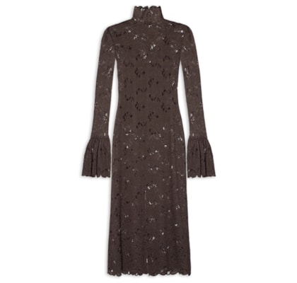 Vestido Renda Marshmellow - Marrom