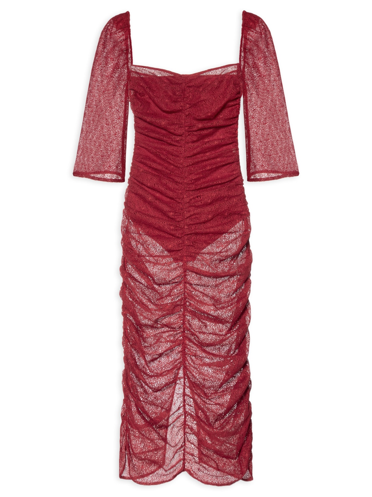 Vestido Renda Polaris - Vermelho