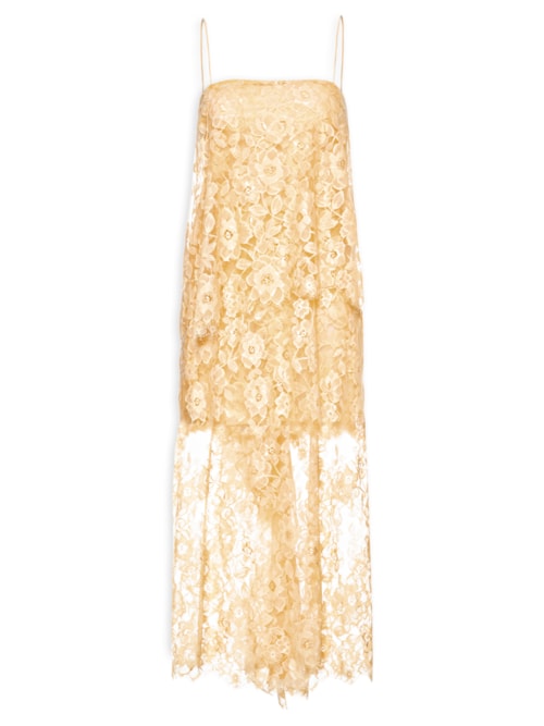 Vestido Renda Rosé - Amarelo