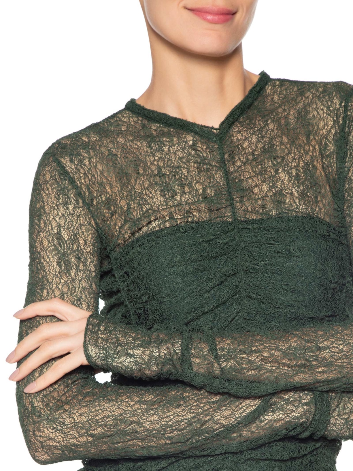 Vestido Rendinha Liquen Verde Paula Raia