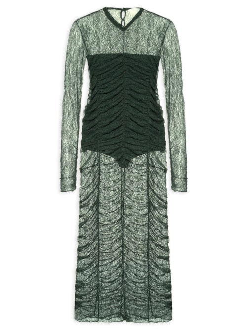 Vestido Rendinha Liquen - Verde