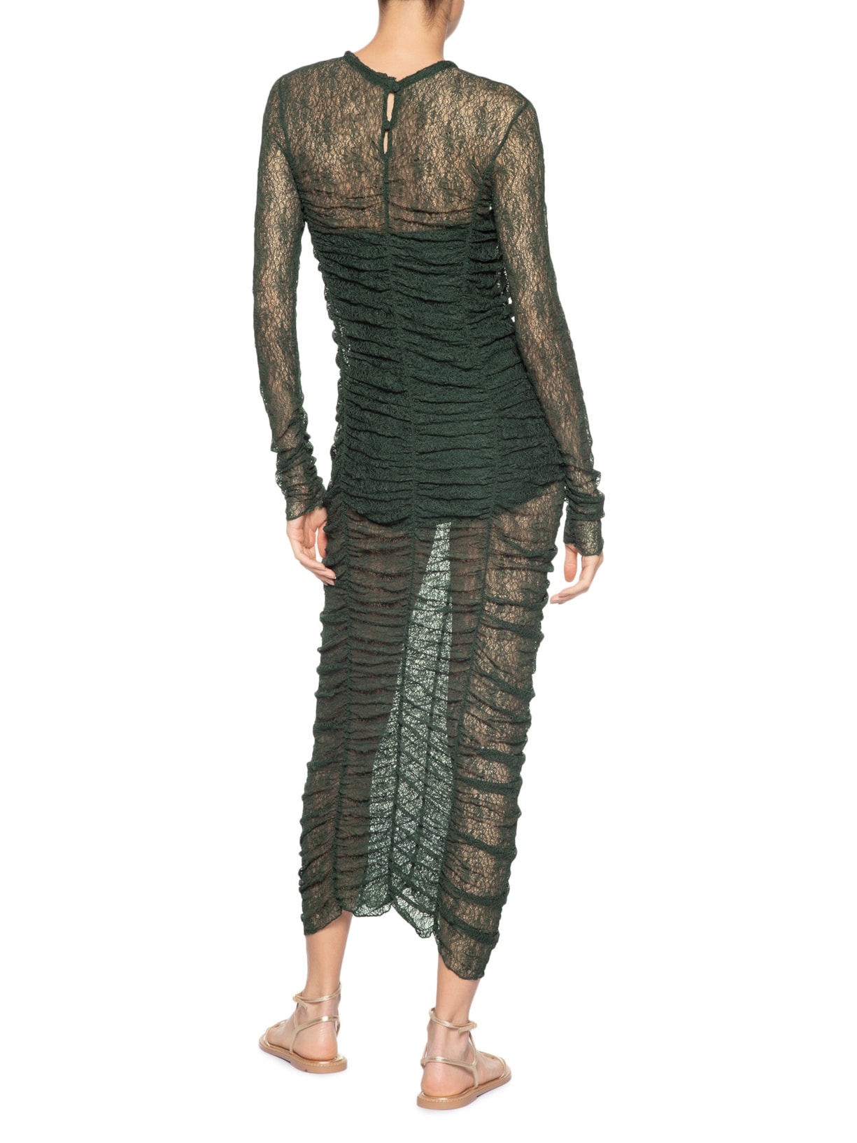 Vestido Rendinha Liquen Verde Paula Raia