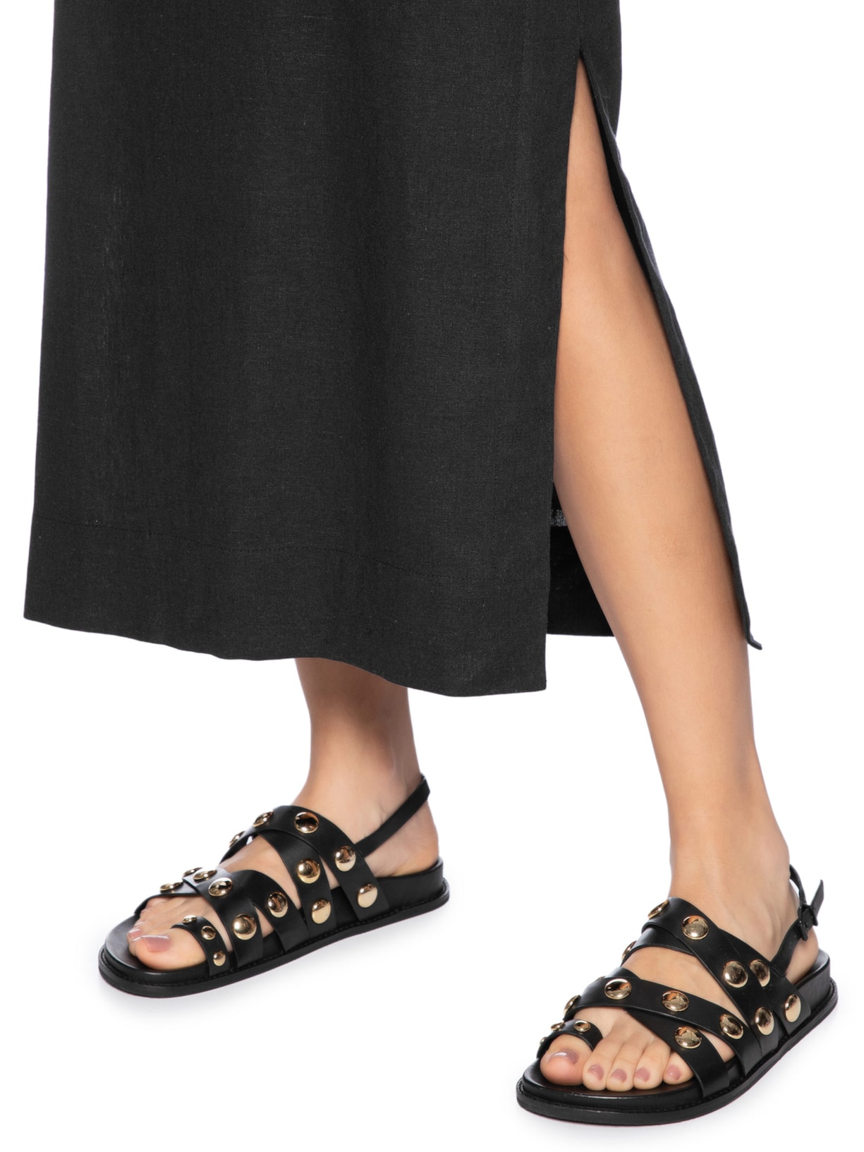 Vestido Reto Alcinhas Preto Farm