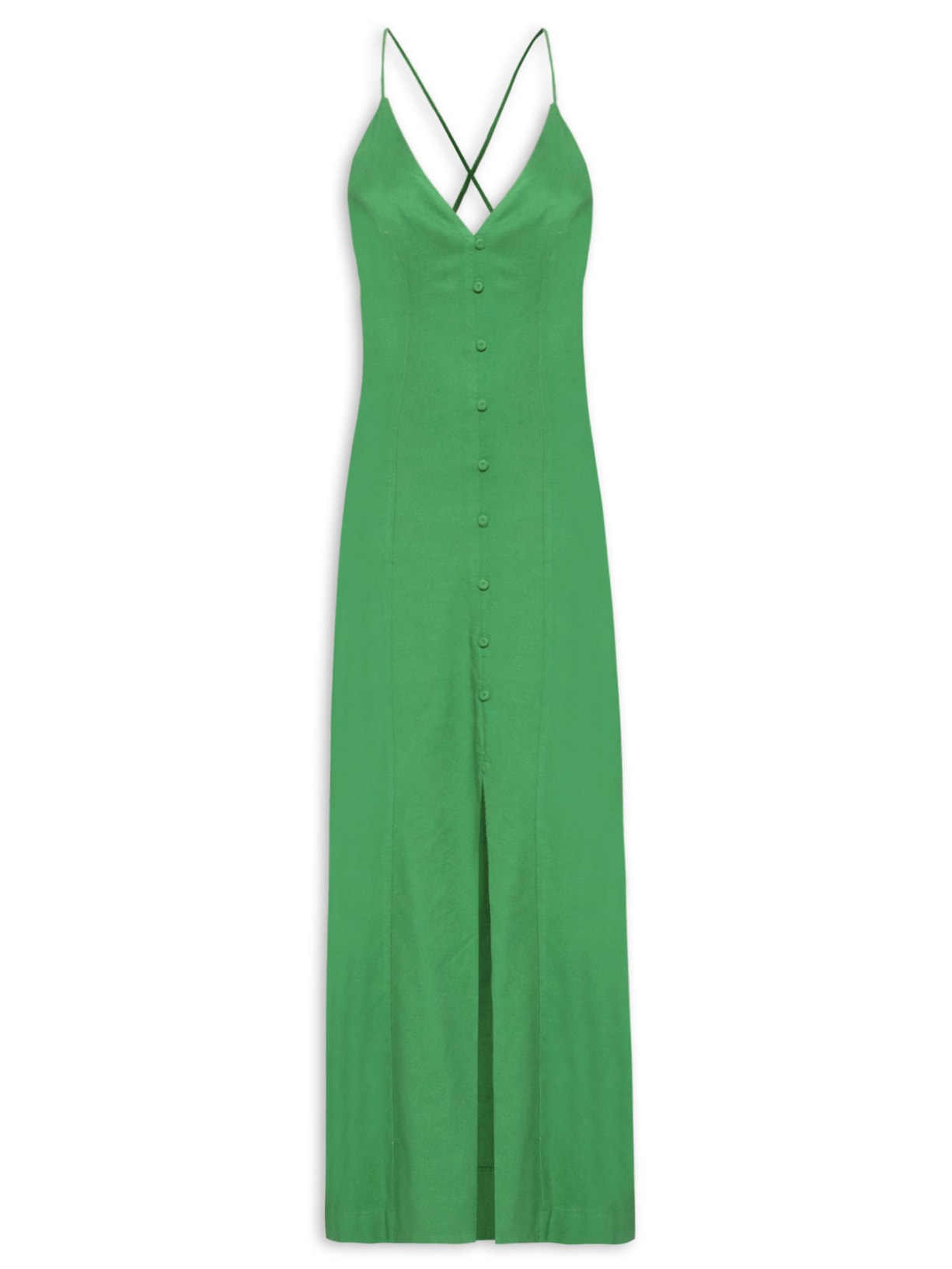 Vestido Reto Alcinhas - Verde