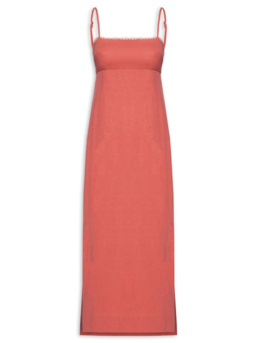 Vestido Reto Alcinhas - Vermelho